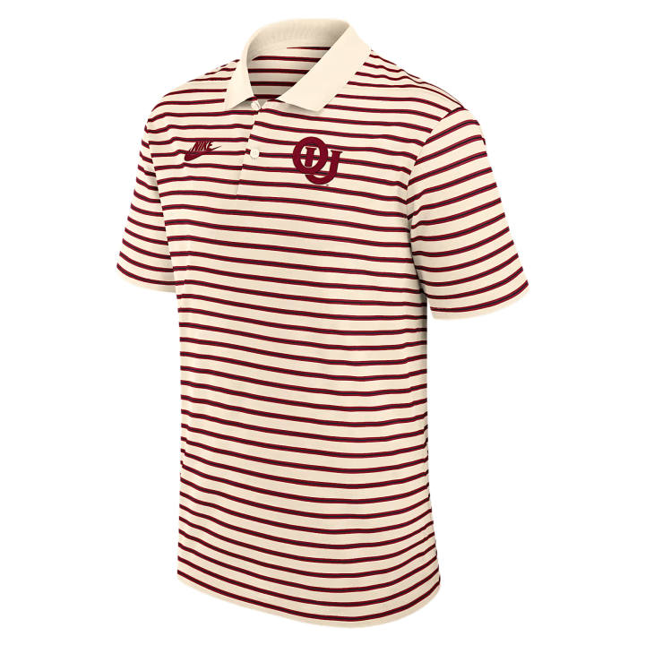 Nike Nike Dri Fit College Polo Shirts Men's Natural/Dark Red Polo Collar Moderate