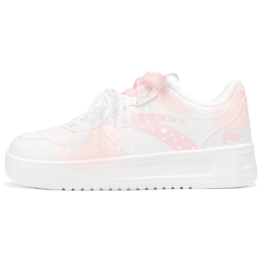 ANTA Skateboard Shoes Women's Low Top White