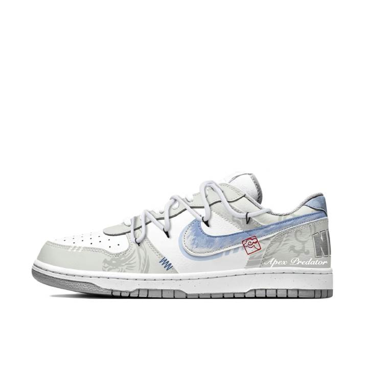 Nike Nike Big Skateboard Shoes Men's Low Top Cyan/White/Gray