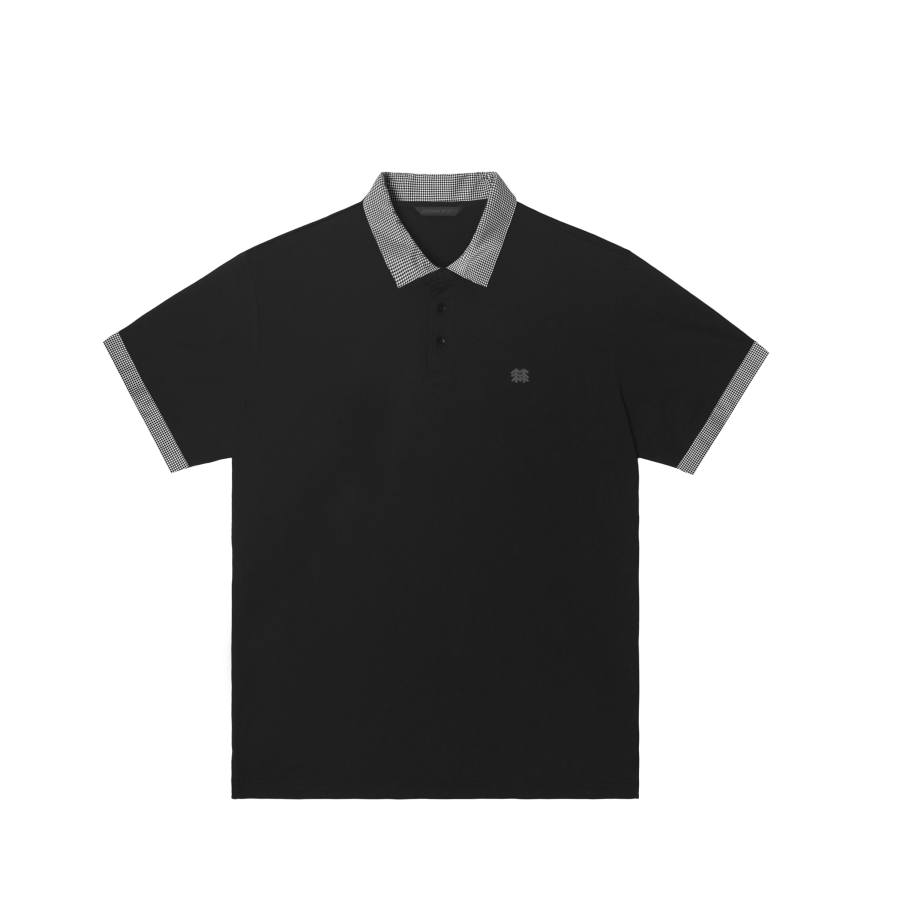 KOLON SPORT Polo Shirts Men's Black/Blk Polo Collar Moderate Other