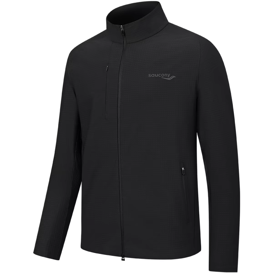 Saucony Jackets Men's Jet Black Stand Collar Moderate
