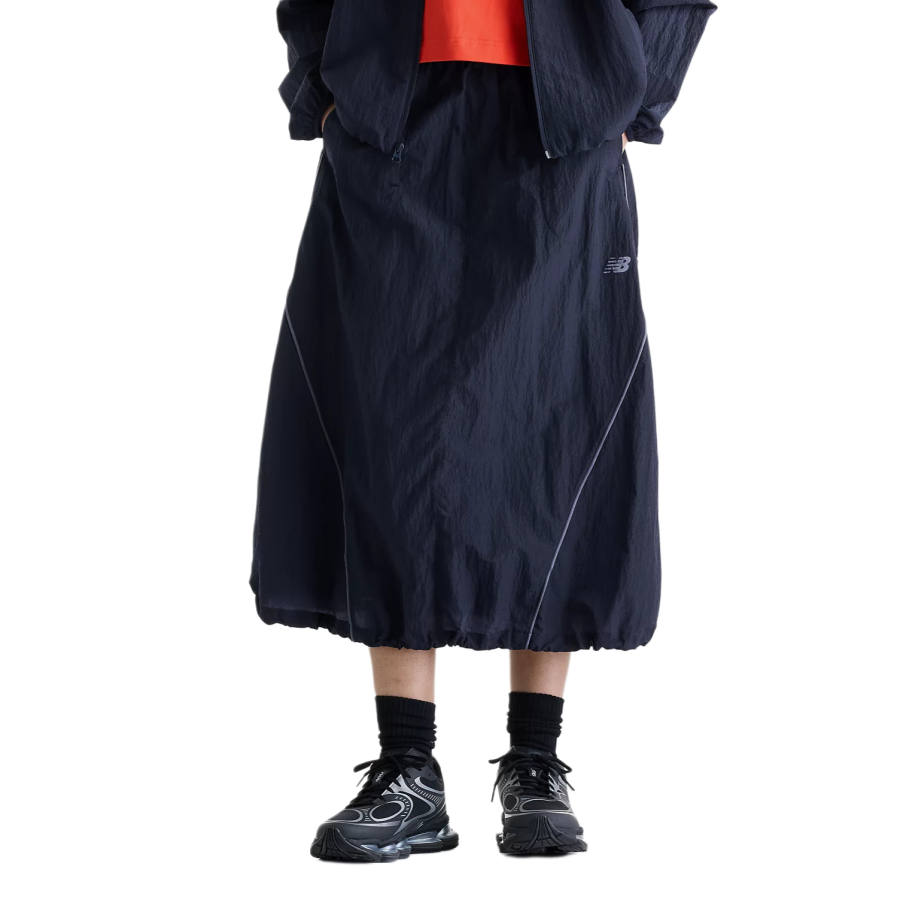 New Balance New Balance NB Sport Casual Long Skirts Women's Midnight Blue Moderate Midi Skirt