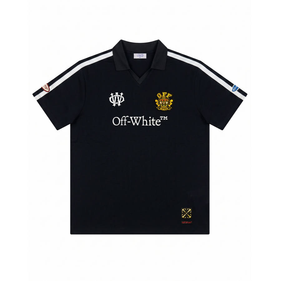 OFF-WHITE OFF WHITE Polo Shirts Unisex Lapel Moderate Straight Fit