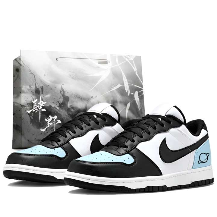Nike Nike Big Skateboard Shoes Men's Low Top Blue White
