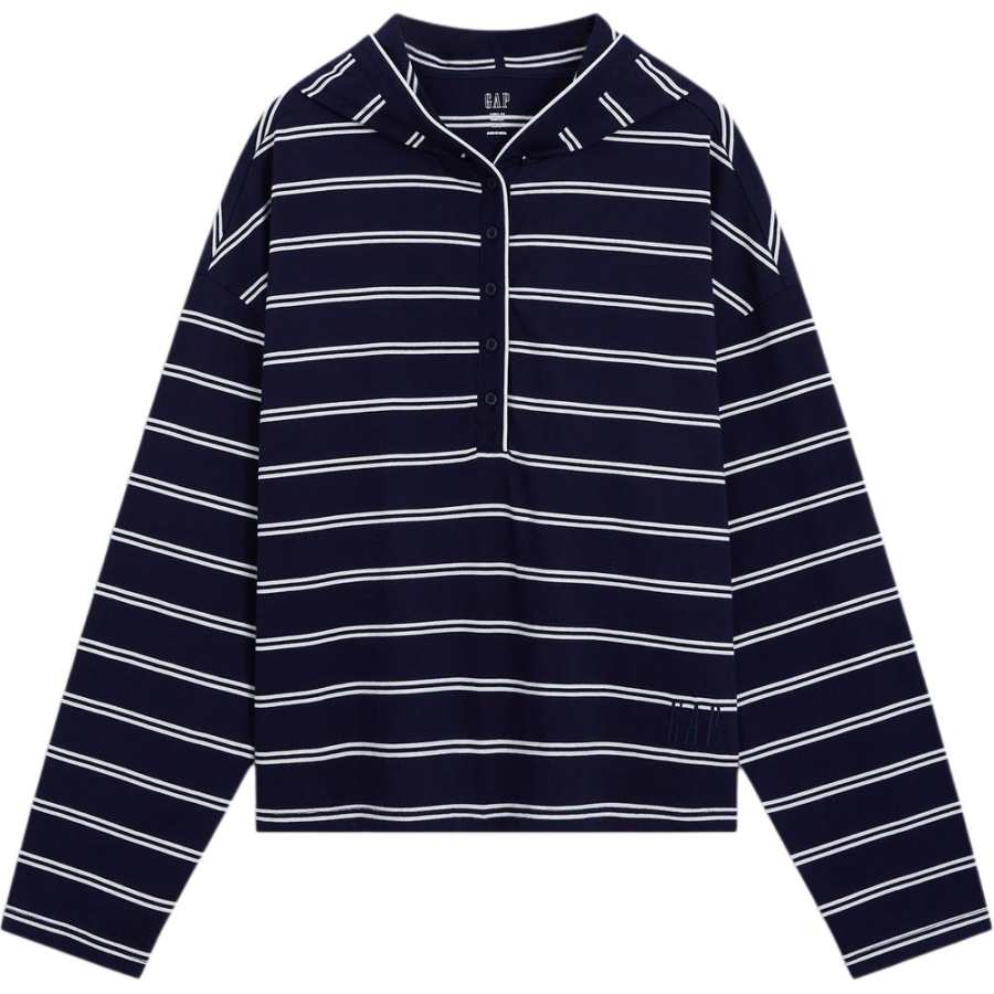 GAP Knitwear Women's Marine Blue Henry Collar Moderate Other