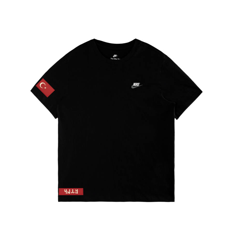 Nike Nike Sportswear Club T Shirts Men's Black/White/Dark Gray Crew Neck Moderate