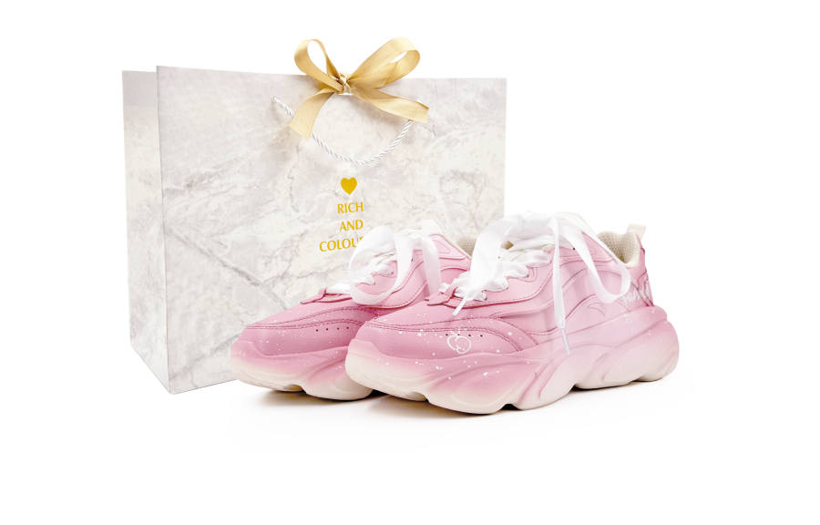 ANTA Claw Chunky Sneakers Women's Low Top Pink