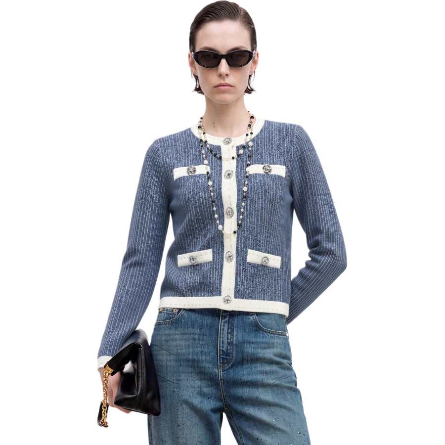 KARL LAGERFELD / Karl Lagerfeld Jeans Sweaters Women's Blue Crew Neck Moderate