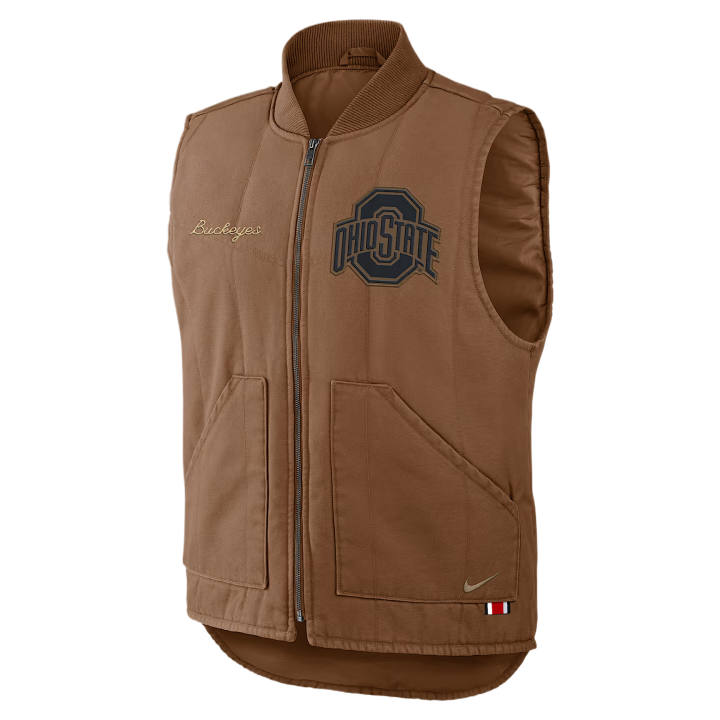 Nike Nike College Vests Men's Light UK Tan Baseball Collar