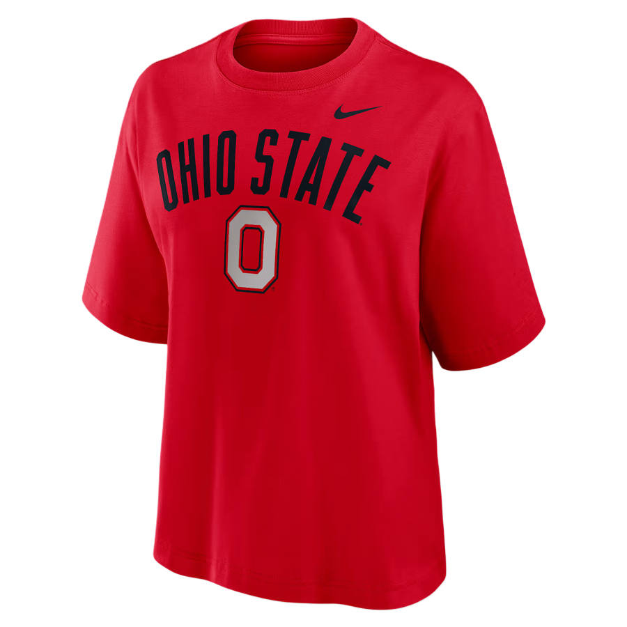 Nike Nike College T Shirts Women's Red Crew Neck Moderate