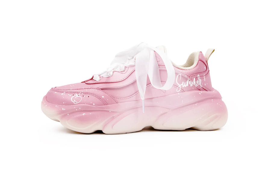 ANTA Claw Chunky Sneakers Women's Low Top Pink