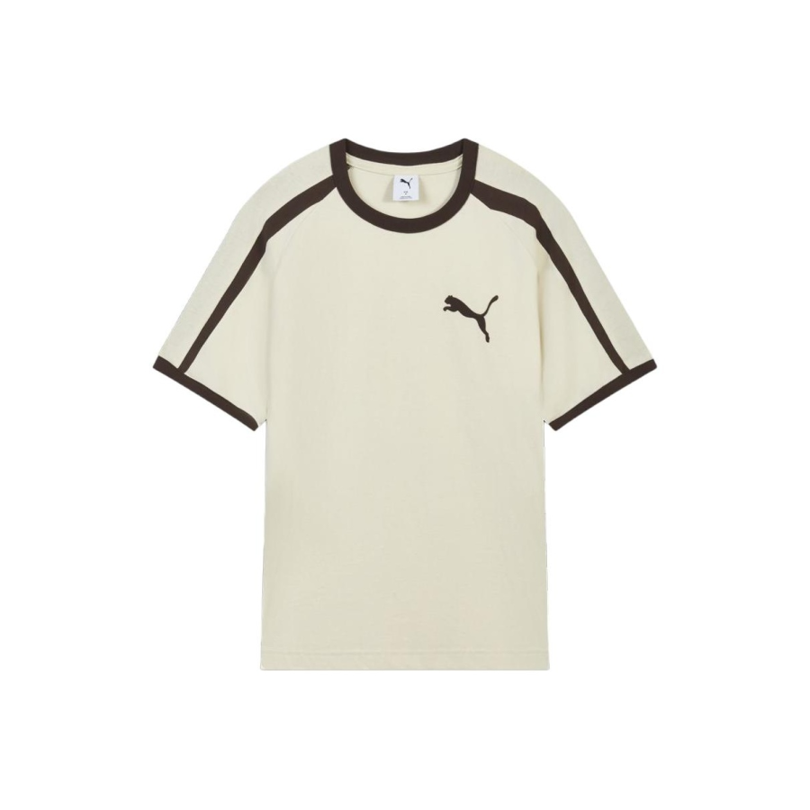 PUMA PUMA T Shirts Men's White Crew Neck Moderate
