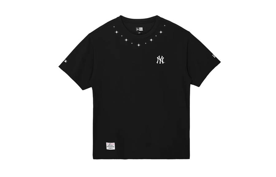 New Era T Shirts Unisex Black Crew Neck Moderate