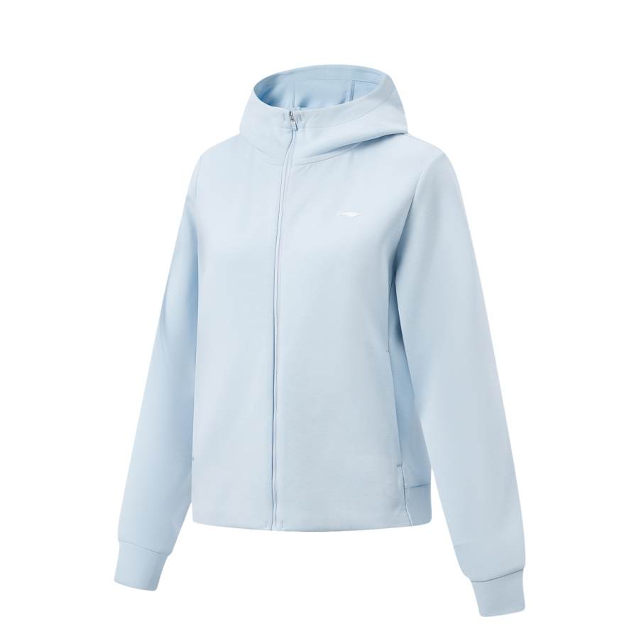 Li-Ning Li Ning Fitness Series Fitness Clothing Women's Cloud Blue Hooded Non Detachable Moderate
