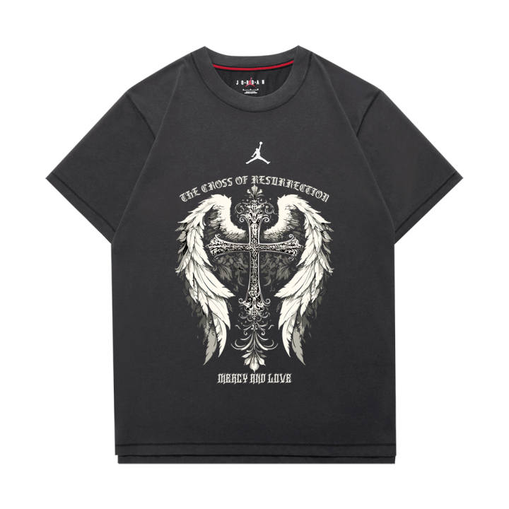 Jordan Jordan DIR FIT T Shirts Unisex Dark Gray Crew Neck Moderate