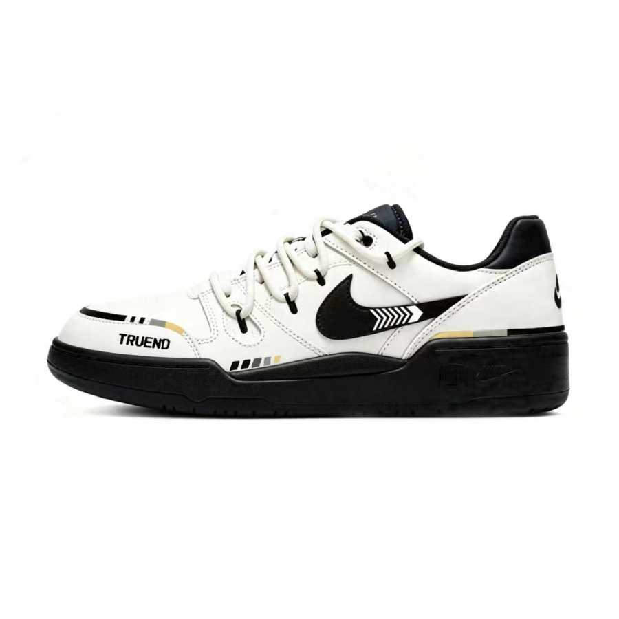 Nike Nike Full Force Skateboard Shoes Men's Low Top White Black Gold Color Block