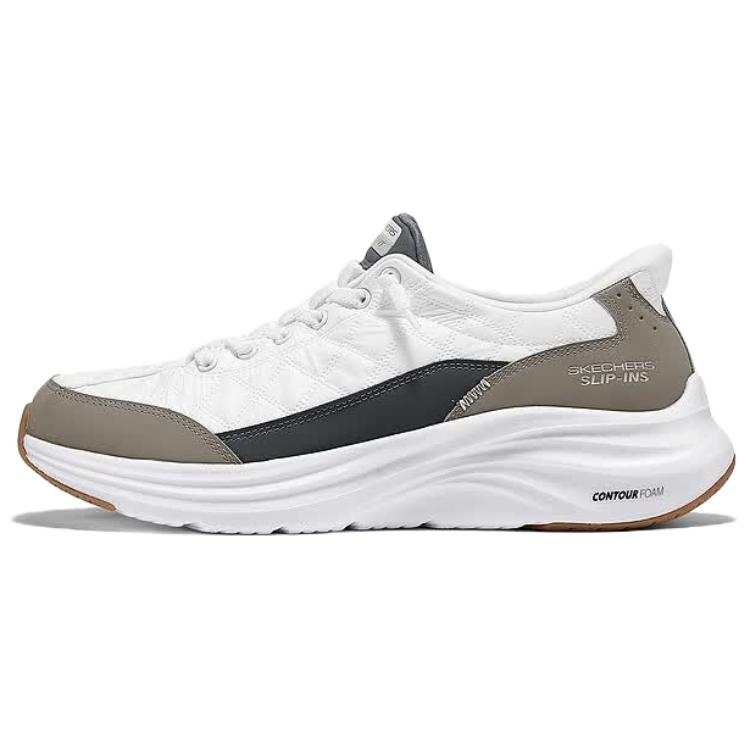 Skechers Slip Ins Casual Shoes Men's Low Top White/Taupe