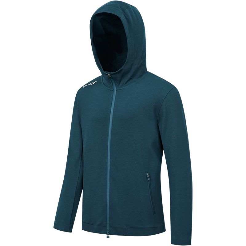 Saucony Jackets Men's Cobalt Blue Hooded Non Detachable Moderate