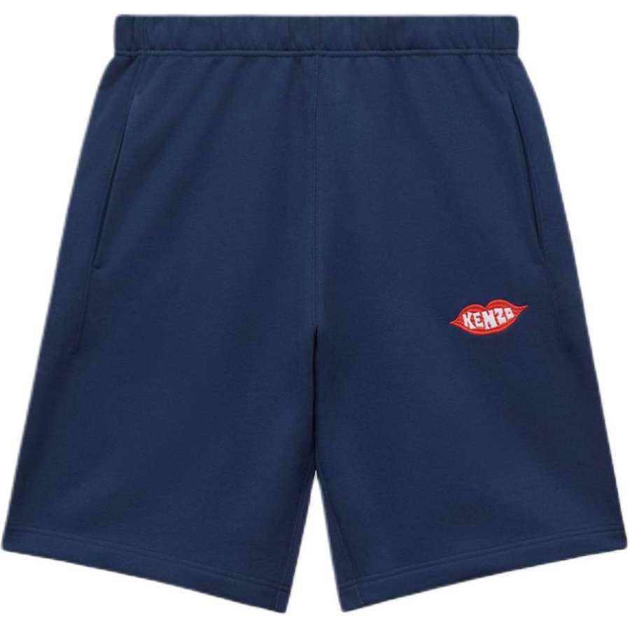 KENZO Casual Shorts Men's Blue Black Moderate Straight Fit Pants