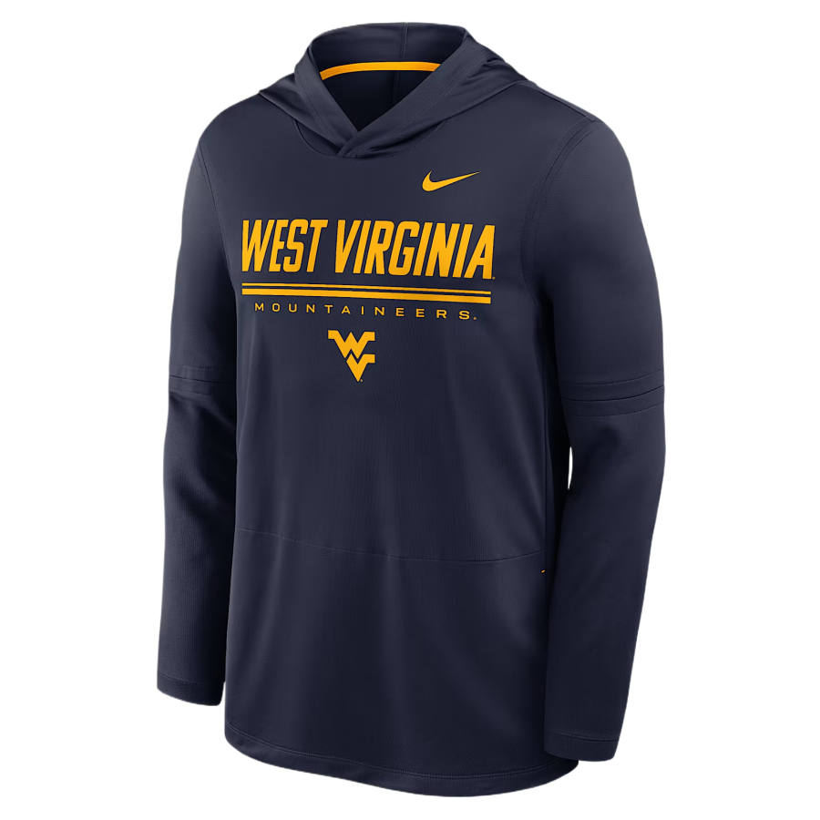 Nike Nike Dri Fit College Sweatshirts Men's Collegiate Marine Blue/University Gold Hooded Non Detachable Moderate