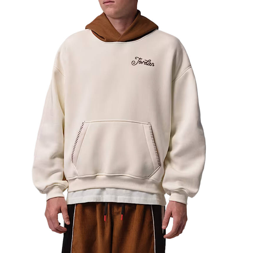 Jordan Jordan Brooklyn Fleece Sweatshirts Men's Soft Pearl/Light English Tan/Light English Tan Hooded Non Detachable Moderate