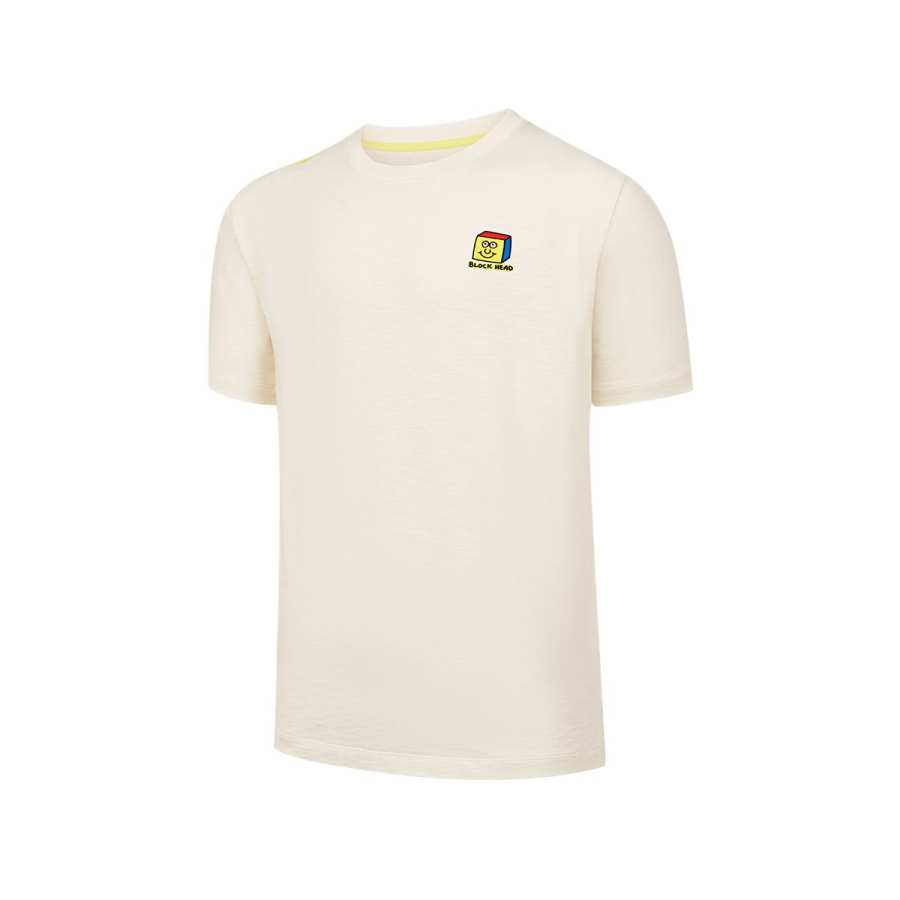 Saucony X Keith Haring T Shirts Men's Oat White Crew Neck Moderate