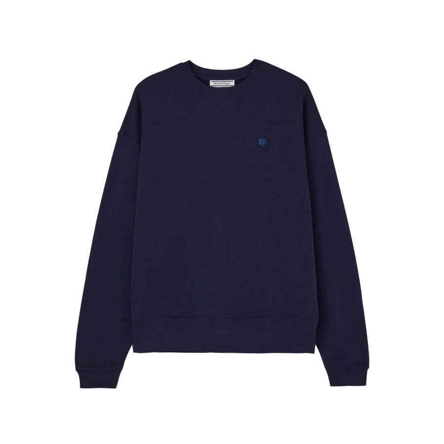 Onitsuka Tiger Sweatshirts Men's Dark Blue Crew Neck Moderate Regular