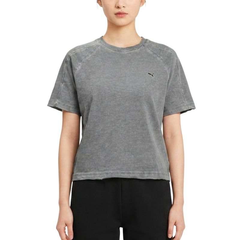 PUMA T Shirts Women's Dark Gray Straight Fit