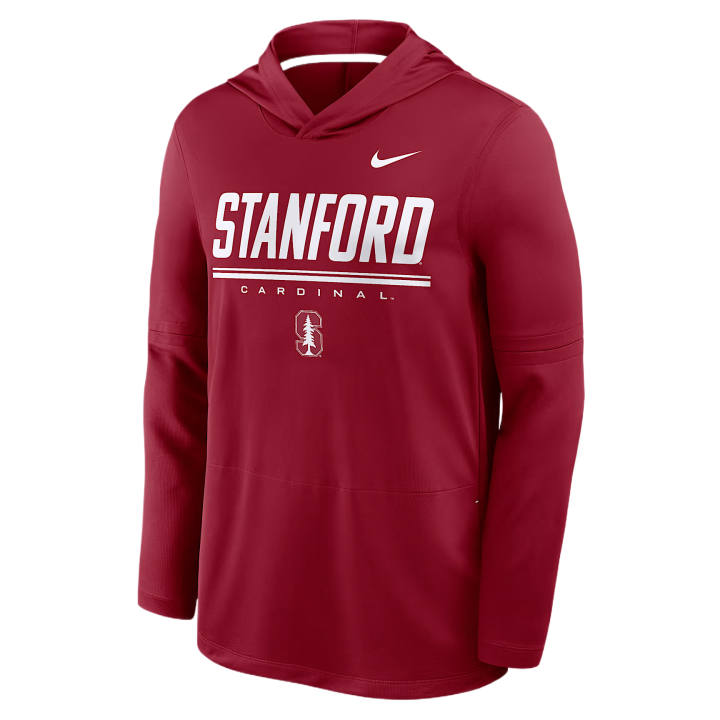 Nike Nike Dri Fit College Sweatshirts Men's Dark Red/White Team Hooded Non Detachable Moderate