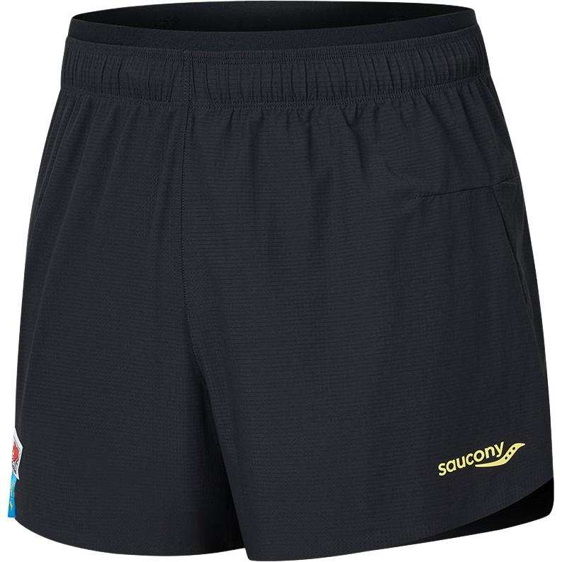 Saucony X Keith Haring Running Shorts Men's Jet Black Moderate