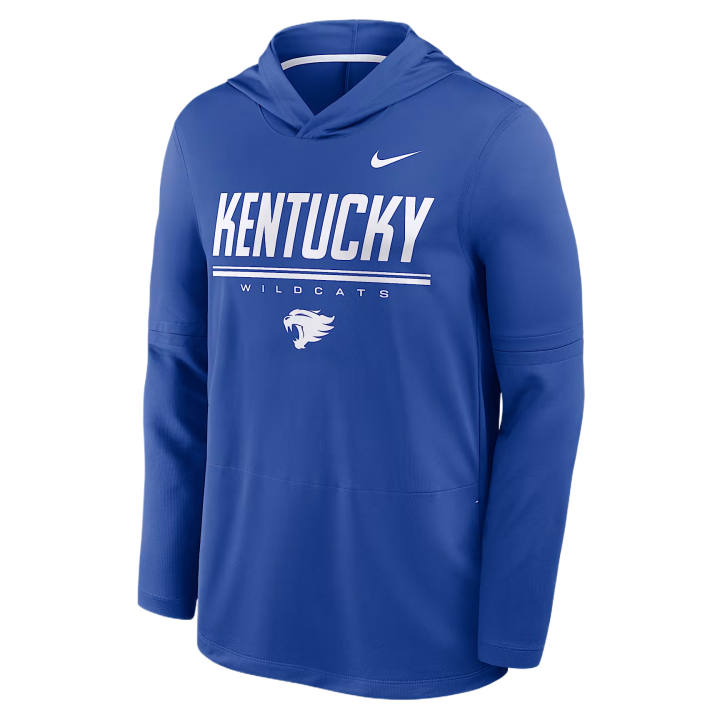 Nike Nike Dri Fit College Sweatshirts Men's Royal Blue/White Hooded Non Detachable Moderate