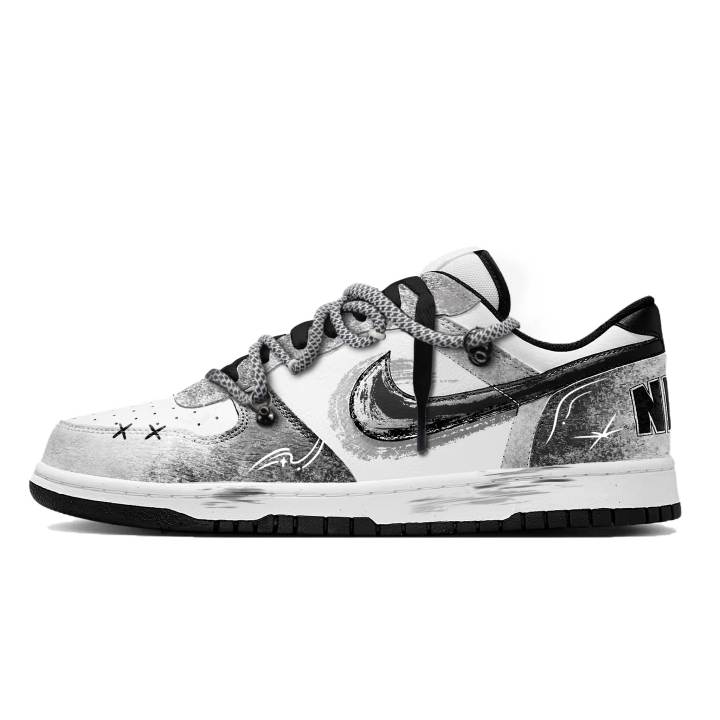 Nike Nike Big Skateboard Shoes Men's Low Top Gray/White
