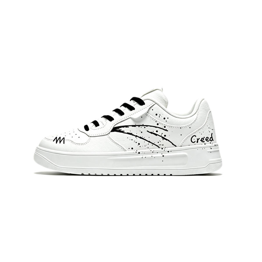 ANTA Easy Skateboard Shoes Unisex Low Top White/Black