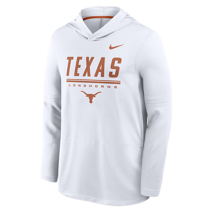 Nike Nike Dri Fit College Sweatshirts Men's White/Desert Orange Hooded Non Detachable Moderate