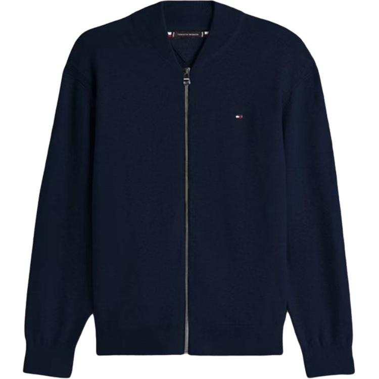 Tommy Hilfiger Knitwear Men's Navy Blue Stand Collar Moderate