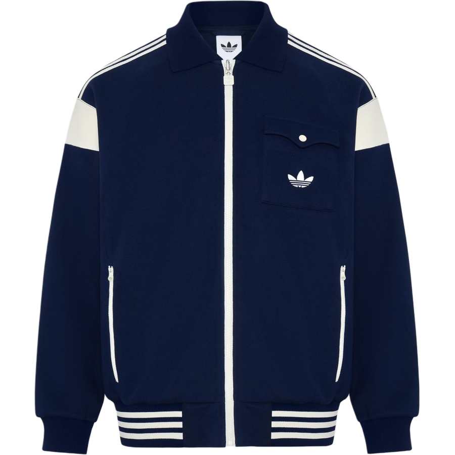 Adidas Originals Jackets Men's Dark Indigo Lapel Moderate