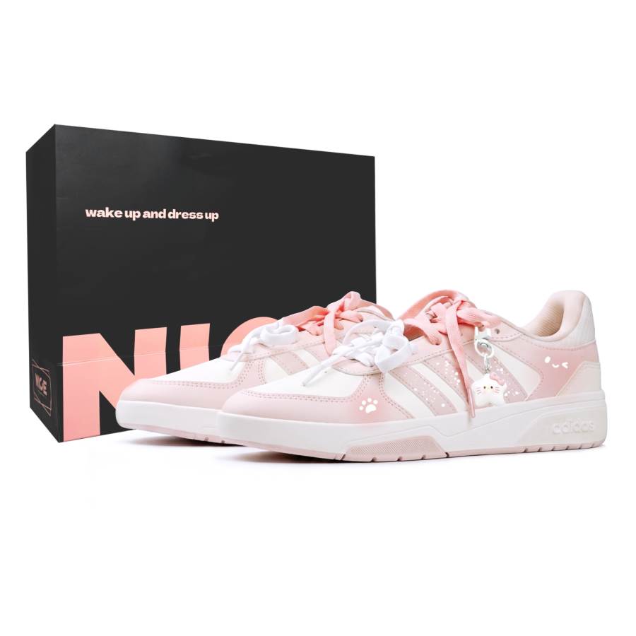 Adidas Adidas COURTBEAT Skateboard Shoes Women's Low Top White/Pink