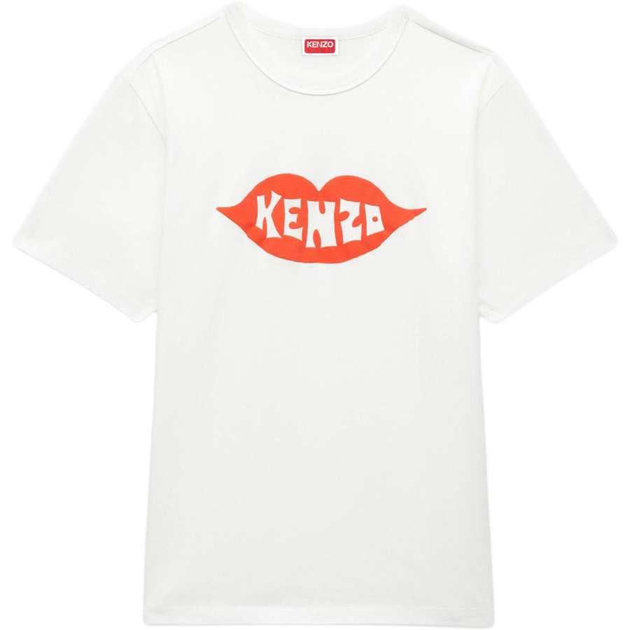 KENZO T Shirts Men's Ecru Crew Neck Moderate Other