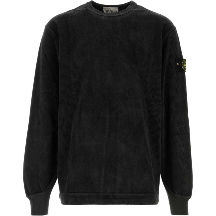 STONE ISLAND Sweatshirts Men's Charcoal Gray Crew Neck Moderate Other