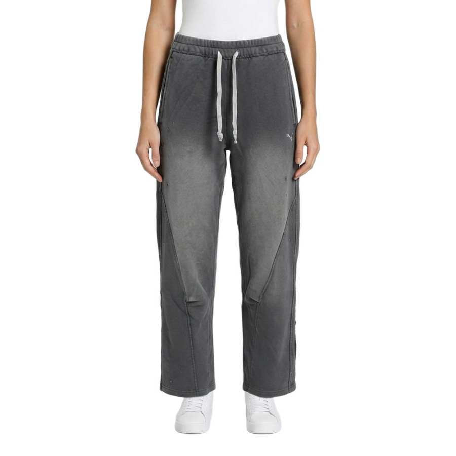 PUMA Knitted Sweatpants Women's Washable Charcoal Gray Moderate Other