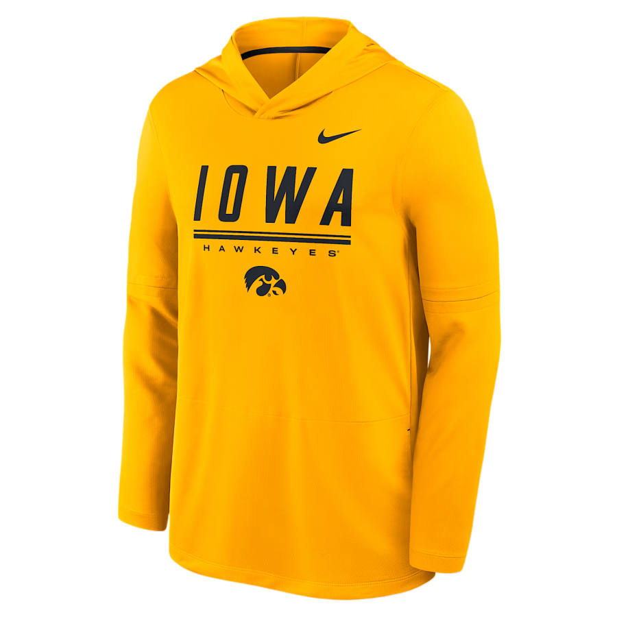 Nike Nike Dri Fit College Sweatshirts Men's University Gold/Black Hooded Non Detachable Moderate