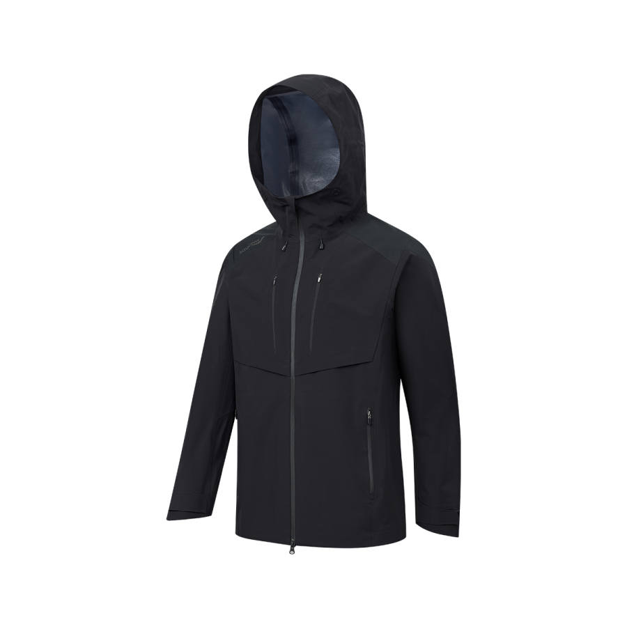 Saucony Jackets Men's Jet Black Hooded Non Detachable Moderate