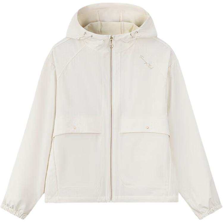 ANTA Variety Training Collection Jackets Women's Ivory White Hooded Non Detachable Moderate