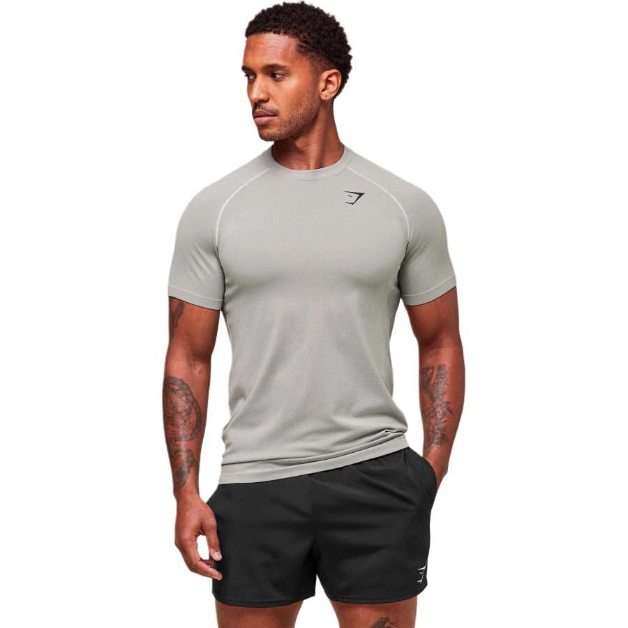 GYMSHARK T Shirts Men's Crew Neck Moderate