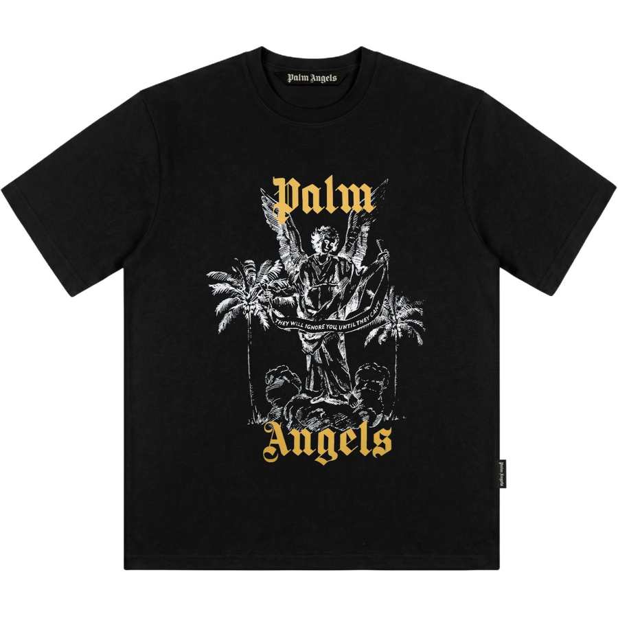 PALM ANGELS T Shirts Men's Crew Neck Moderate Straight Fit