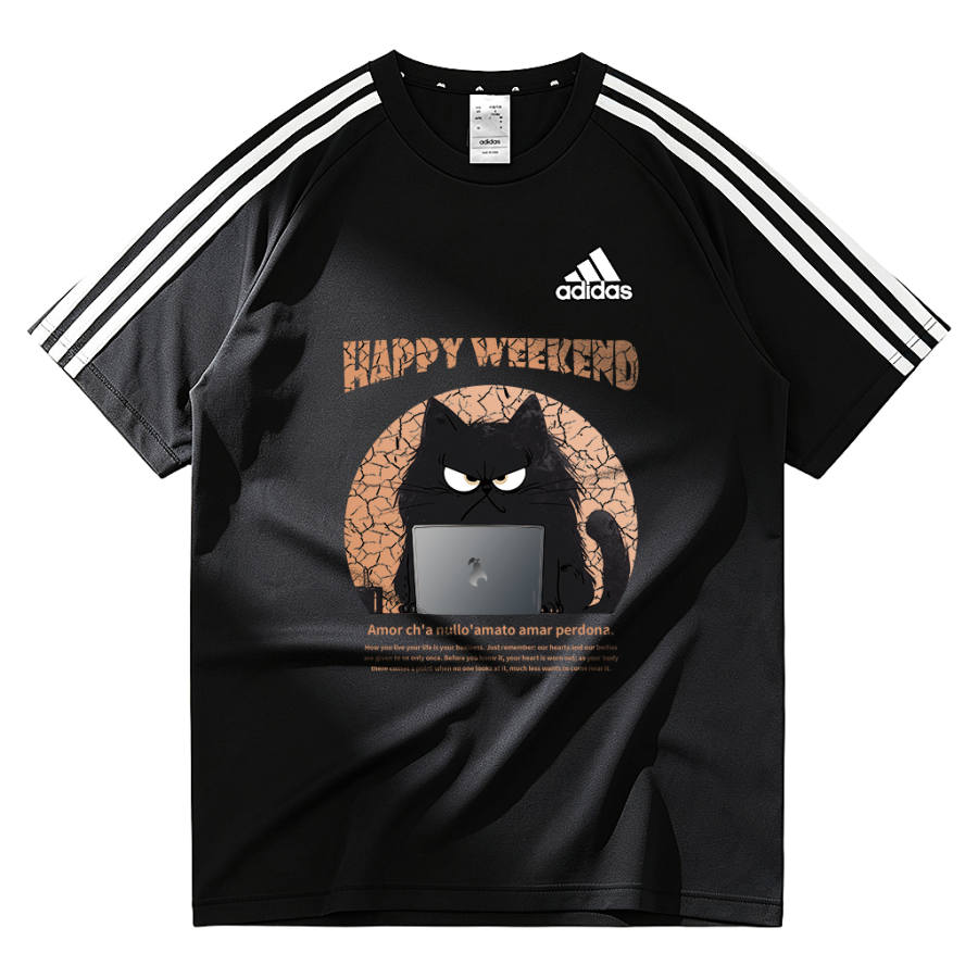 Adidas Adidas Football T Shirts Unisex Black Crew Neck Moderate Other