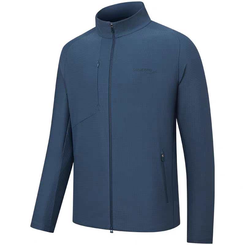 Saucony Jackets Men's Cobalt Blue Stand Collar Moderate