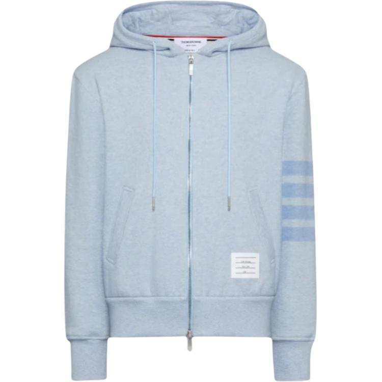 THOM BROWNE Thom Browne 4-Bar stripe zipped hoodie