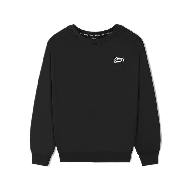 Skechers Sweatshirts Unisex Carbon Black 0018 Crew Neck Moderate