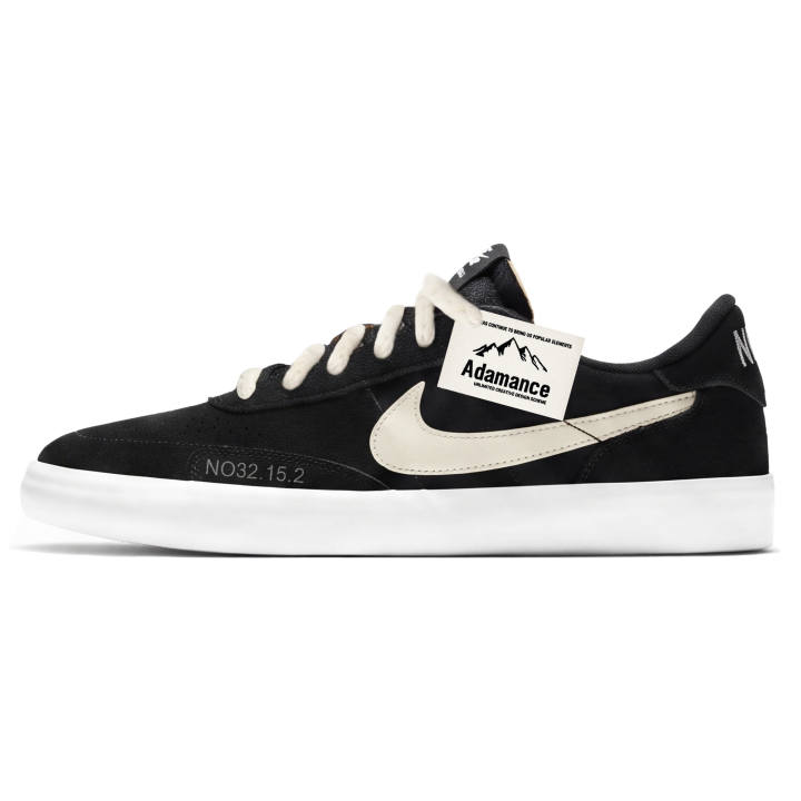 Nike Nike Sb Heritage Vulc Skateboard Shoes Unisex Low Top Black/Beige/White